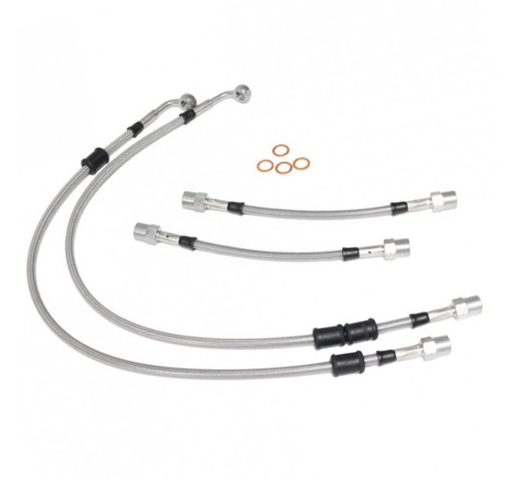 Kit de 4 durites / flexibles de frein Goodridge pour Peugeot 307 CC 2.0 16V / Féline