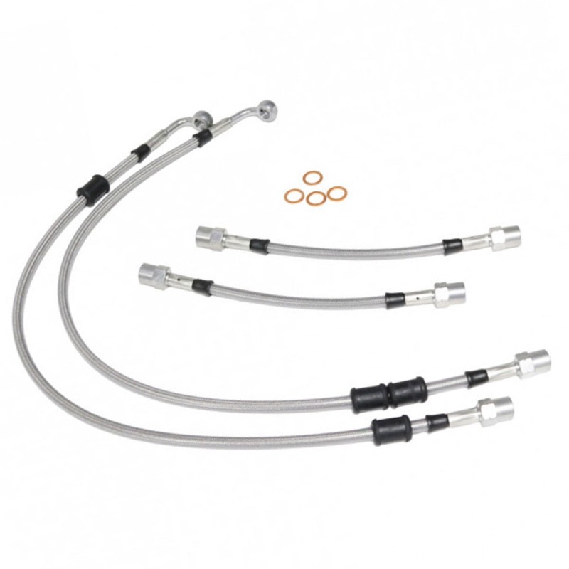 Kit de 4 durites / flexibles de frein Goodridge pour Peugeot 307 CC 2.0 16V / Féline