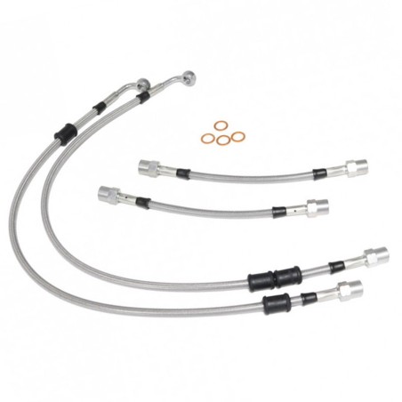 Kit de 4 durites / flexibles de frein Goodridge pour Peugeot 307 CC 2.0 16V / Féline