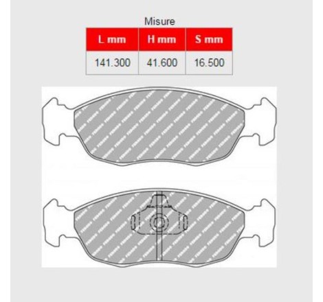 Plaquettes frein avant FERODO DS3000 FCP876R pour Peugeot 106 Rallye (phase 1 et 2) / S16 / GTi (étriers ATE)