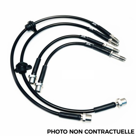 Kit de 4 durites / flexibles de frein AVX Racing pour Citroën AX GT