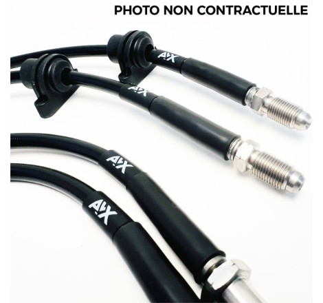 Kit de 4 durites / flexibles de frein AVX Racing pour Citroën DS3 Racing (avec étriers Brembo)