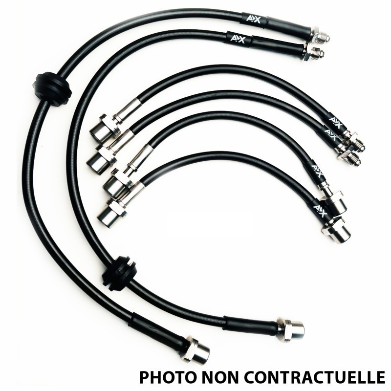 Kit de 6 durites / flexibles de frein AVX Racing pour Renault R5 Alpine / Gordini Turbo