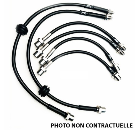 Kit de 6 durites / flexibles de frein AVX Racing pour Renault Megane 4 GT TCe 205