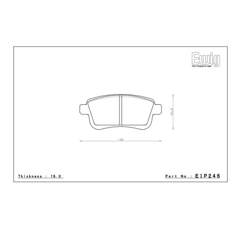 Plaquettes de frein arrière ENDLESS EIP246-A21 (Trackday) pour Renault Megane 4 RS (toutes versions)