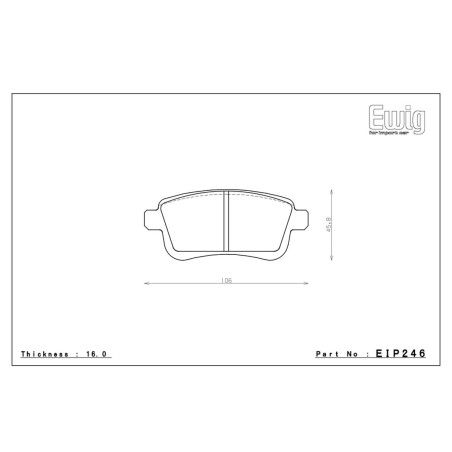 Plaquettes de frein arrière ENDLESS EIP246-A21 (Trackday) pour Renault Megane 4 RS (toutes versions)