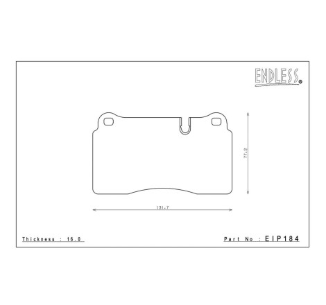 Plaquettes de frein avant ENDLESS EIP184-MA45B (Endurance) pour Renault Megane 3 RS / 4 RS (étriers Brembo)