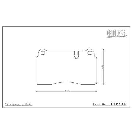 Plaquettes de frein avant ENDLESS EIP184-MA45B (Endurance) pour Renault Megane 3 RS / 4 RS (étriers Brembo)