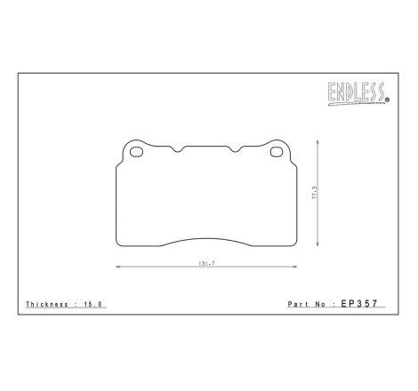 Plaquettes de frein avant ENDLESS EP357-R220X pour Renault Megane 3 RS / 4 RS (étriers Brembo)