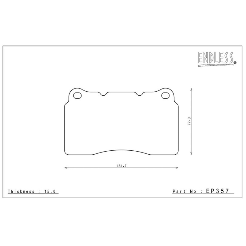 Plaquettes de frein avant ENDLESS EP357-R220X pour Renault Megane 3 RS / 4 RS (étriers Brembo)