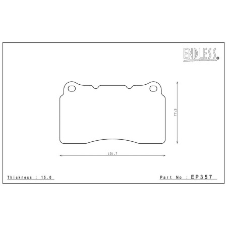 Plaquettes de frein avant ENDLESS EP357-R220X pour Renault Megane 3 RS / 4 RS (étriers Brembo)