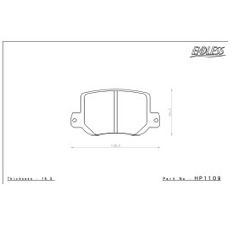 Plaquettes de frein arrière ENDLESS HP1109-MX72 pour Alpine A110 (toutes versions)