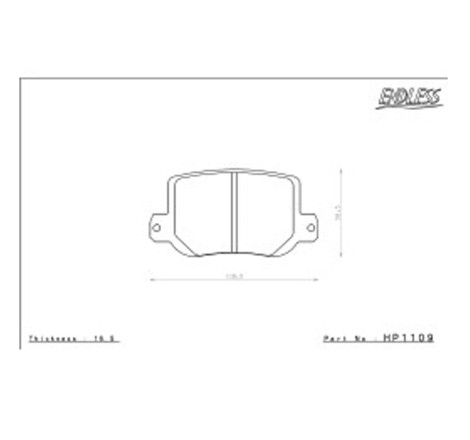 Plaquettes de frein arrière ENDLESS HP1109-MX87 pour Alpine A110 (toutes versions)