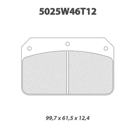 Plaquettes de frein Carbone Lorraine 5025W46T12 RC6 pour Citroën AX C2 DS3 Saxo Xsara ZX / Peugeot 106 (étriers Wilwood Midlite)
