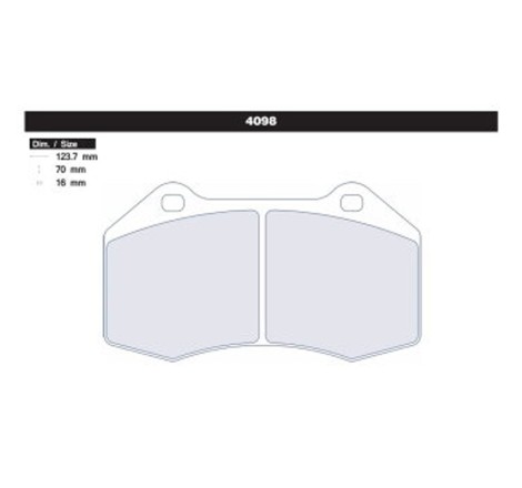 Plaquettes de frein avant Carbone Lorraine 4098 pour Alpine A110 II / Renault Clio 3 RS Clio 4 Cup Megane 2 RS (étrier Brembo)