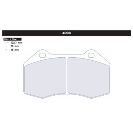 Plaquettes de frein avant Carbone Lorraine 4098 pour Alpine A110 II / Renault Clio 3 RS Clio 4 Cup Megane 2 RS (étrier Brembo)