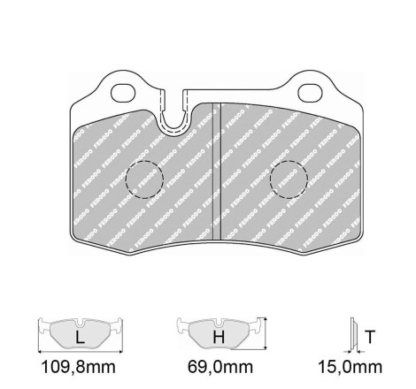 Plaquettes de frein FERODO DS UNO FCP1348Z pour Citroën DS3 Racing C2 R2 / Peugeot 406 Coupé V6 / Renault Clio 2 V6