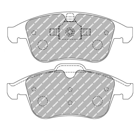 Plaquettes de frein avant FERODO DS UNO FCP4249Z pour Renault Clio 4 RS (freins ATE)