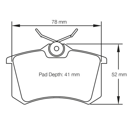 Plaquettes de frein arrière PAGID RS42 #S1158 pour Peugeot 405 II MI16 2.0 / Renault Clio 3 16V Clio 3 RS Cup Megane 2 RS 3 RS