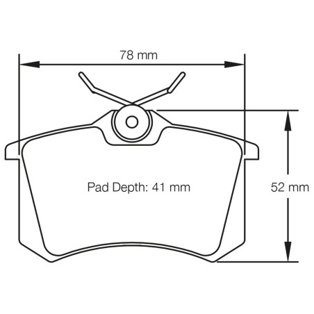 Plaquettes de frein arrière PAGID RSL19/RSL29 #S1158 pour Peugeot 405 II MI16 2.0 / Renault Clio 3 16V / RS Cup Megane 2-3 RS