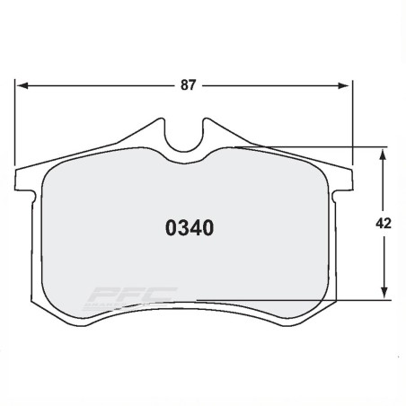 Plaquettes de frein AR PFC Compose 332 0340 Citroën DS3 Racing Peugeot 207 RC Renault Clio 3 RS Megane 2-3 RS Twingo 16V R2