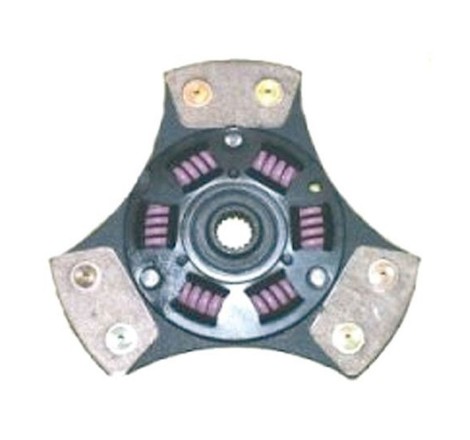 Disque d'embrayage Bratex (3 patins métal fritté amorti 6 ressorts) pour Citroën AX GT / Peugeot 106 XSI / 205 Rallye