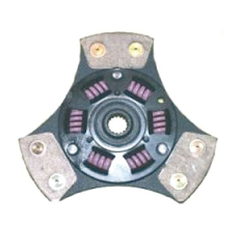 Disque d'embrayage Bratex (3 patins métal fritté amorti 6 ressorts) pour Citroën AX GT / Peugeot 106 XSI / 205 Rallye