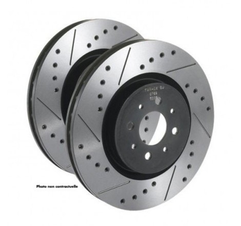 Disques de frein arrière TAROX finition SJ percés et rainurés pour Citroën BX GTi 16V 158ch