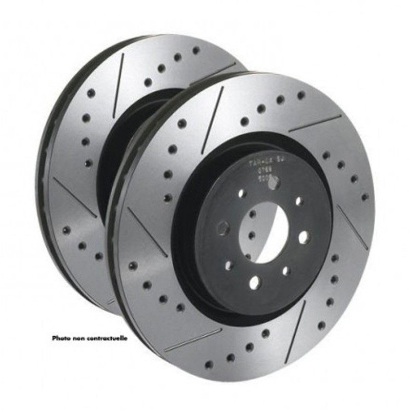 Disques de frein arrière TAROX finition SJ percés et rainurés pour Citroën BX GTi 16V 158ch