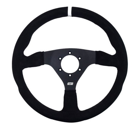 Volant PRO Peau retournée GT2i pour Citroën DS3 Racing (Noir/Noir Plat)