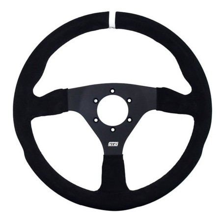 Volant PRO Peau retournée GT2i pour Citroën DS3 Racing (Noir/Noir Plat)
