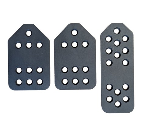 Kit de 3 pédales GT2i Race & Safety Noir/Argent avec visserie pour Citroën DS3 Racing / C2 VTS