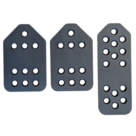 Kit de 3 pédales GT2i Race & Safety Noir/Argent avec visserie pour Citroën DS3 Racing / C2 VTS