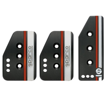 Kit de 3 pédales SPARCO Settanta noires pour Citroën DS3 Racing / C2 VTS