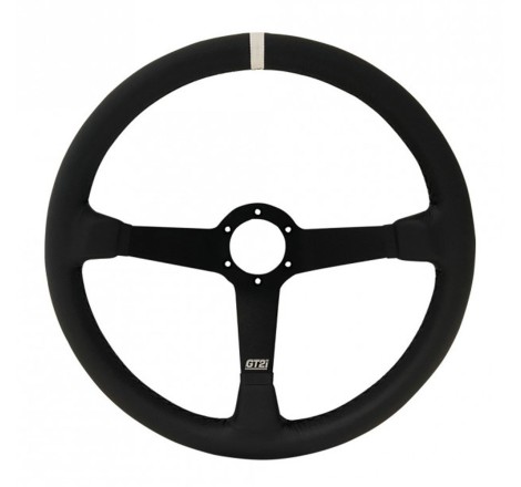 Volant GT2i Pro 380 en cuir pour Citroën DS3 Racing / C2 VTS / Renault Clio I Williams (Noir/Noir)