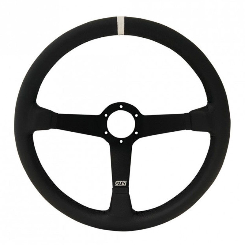 Volant GT2i Pro 380 en cuir pour Citroën DS3 Racing / C2 VTS / Renault Clio I Williams (Noir/Noir)