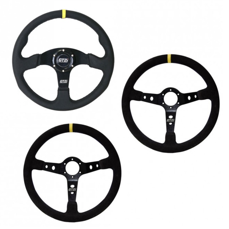 Volant GT2i Race en cuir pour Citroën DS3 Racing / C2 VTS / Renault Clio I Williams