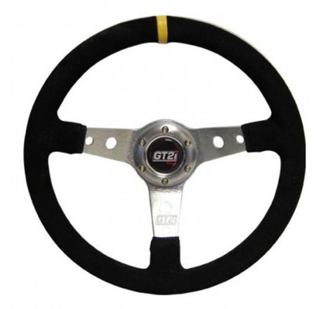 Volant GT2i Race en peau retournée pour Citroën DS3 Racing / C2 VTS / Renault Clio I Williams