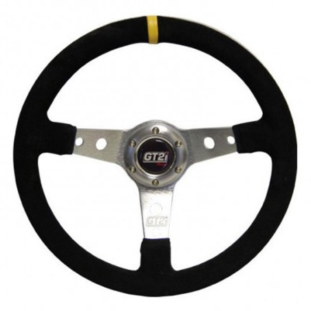 Volant GT2i Race en peau retournée pour Citroën DS3 Racing / C2 VTS / Renault Clio I Williams