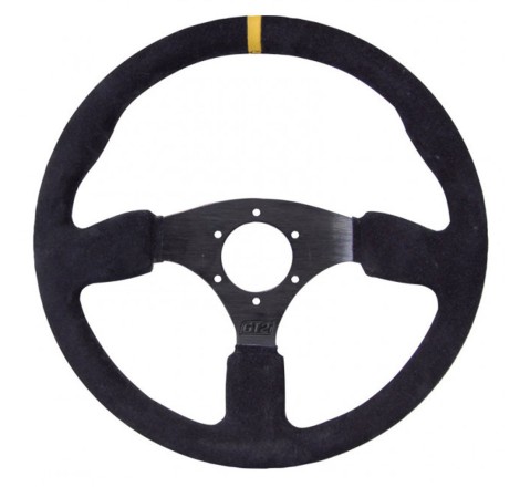 Volant GT2i Race en peau retournée pour Citroën DS3 Racing / C2 VTS / Renault Clio I Williams
