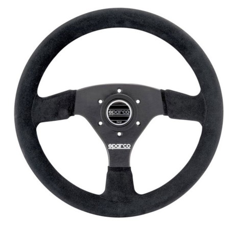 Volant SPARCO R323 en peau retournée noire pour Citroën DS3 Racing