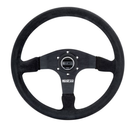 Volant SPARCO R375 en peau retournée noire pour Citroën DS3 Racing