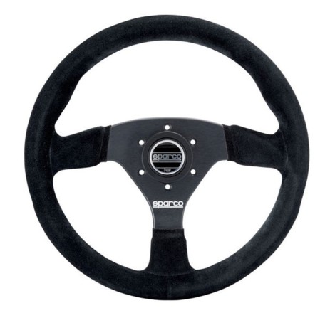 Volant SPARCO R383 en peau retournée noir pour Citroën DS3 Racing
