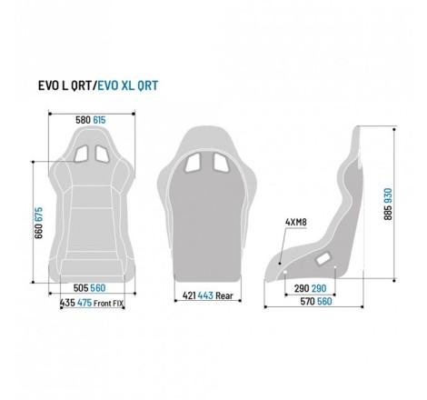 Siège / Baquet SPARCO EVO L QRT pour Citroën DS3 Racing / C2 VTS / Renault Clio I Williams