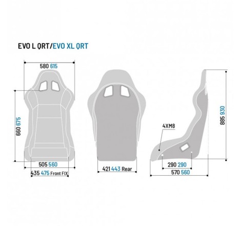 Siège / Baquet SPARCO EVO XL QRT pour Citroën DS3 Racing / C2 VTS / Renault Clio I Williams