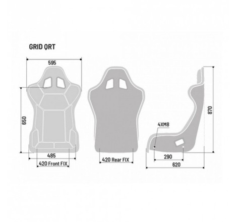 Siège / Baquet SPARCO Grid Q Fibre FIA pour Citroën DS3 Racing / C2 VTS / Renault Clio I Williams