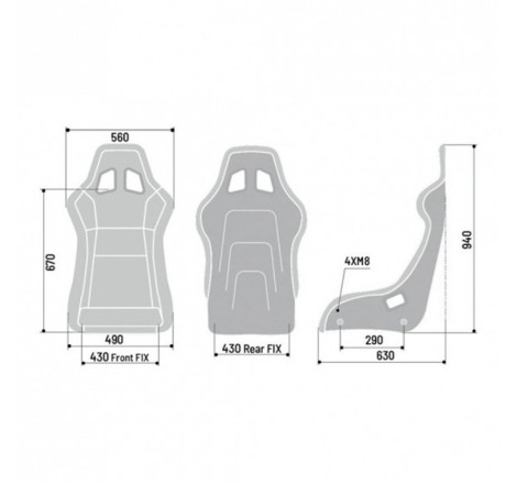 Siège / Baquet SPARCO QRT-R FIA pour Citroën DS3 Racing / C2 VTS / Renault Clio I Williams
