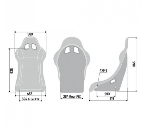 Siège / Baquet SPARCO REV QRT pour Citroën DS3 Racing / C2 VTS / Renault Clio I Williams