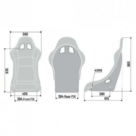 Siège / Baquet SPARCO REV QRT pour Citroën DS3 Racing / C2 VTS / Renault Clio I Williams