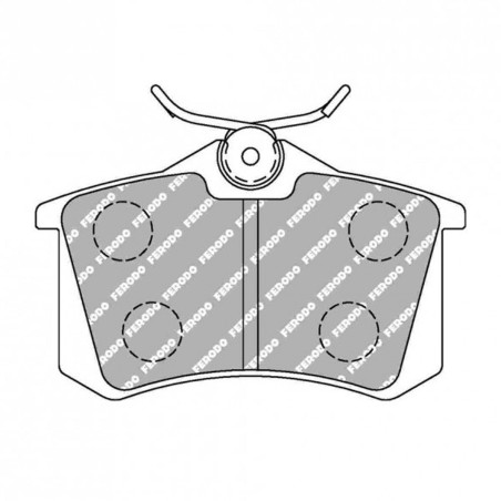 Plaquettes de frein arrière FERODO DS1.11 FCP1491W pour Citroën DS3 Racing / VTi / Turbo / Peugeot 208 GTi (étriers LUCAS/TRW)